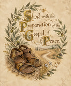 Shod with the Preparation of the Gospel of Peace. blanket, full design