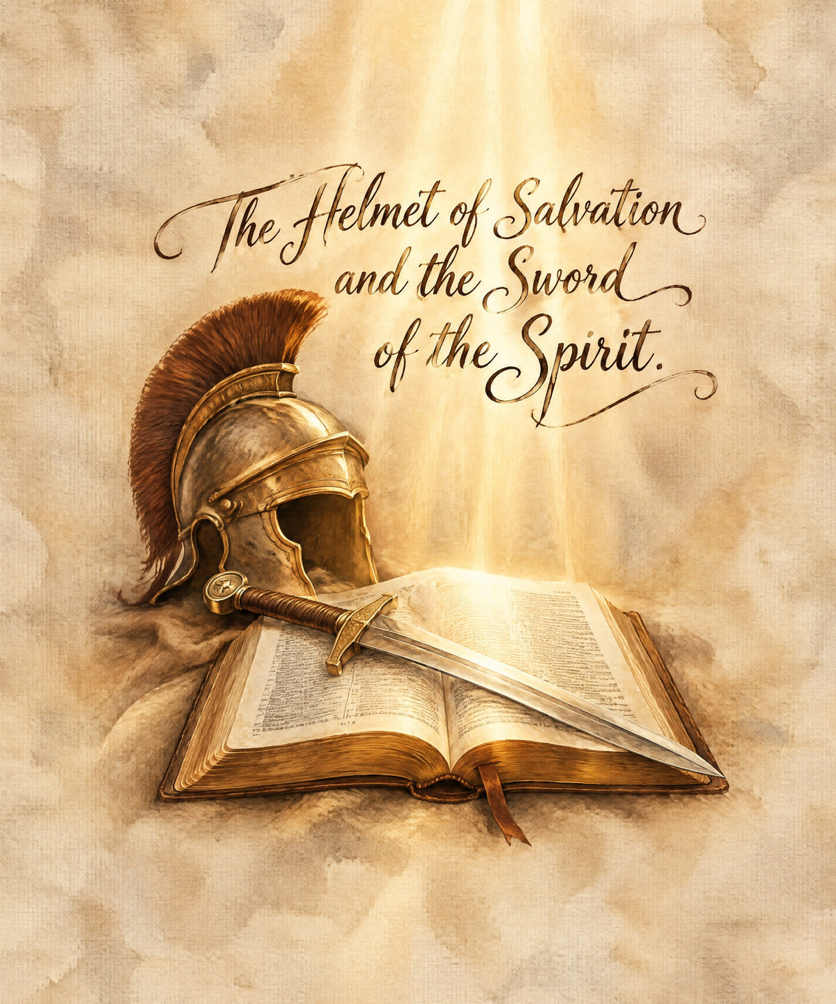 The Helmet of Salvation and the Sword of the Spirit. blanket, full design