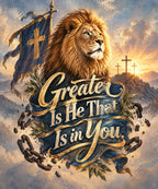 Greater Is He That Is in You. blanket, full design