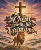 In Christ We Stand Victorious. blanket, full design
