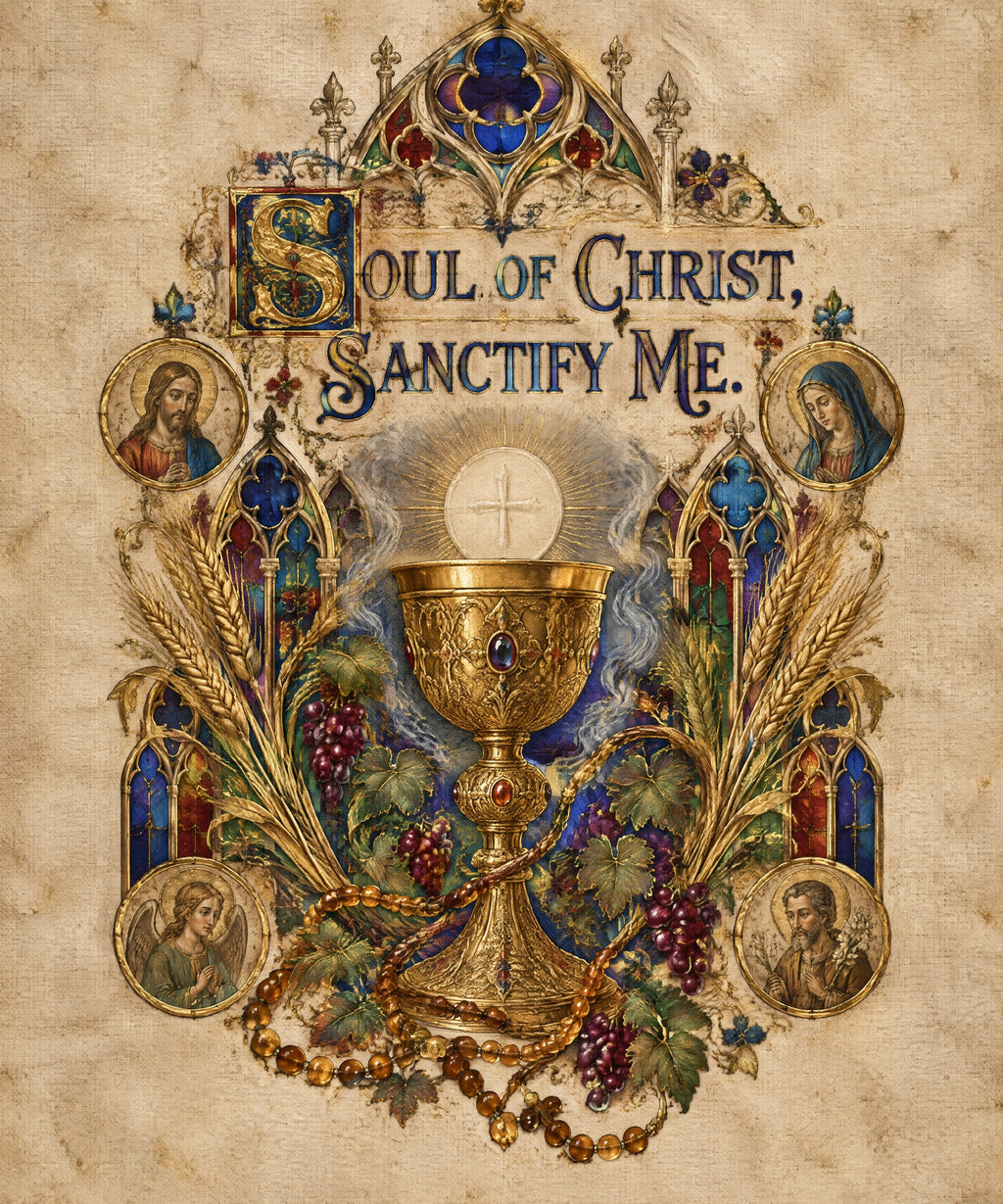 Soul of Christ, Sanctify Me. blanket, full design