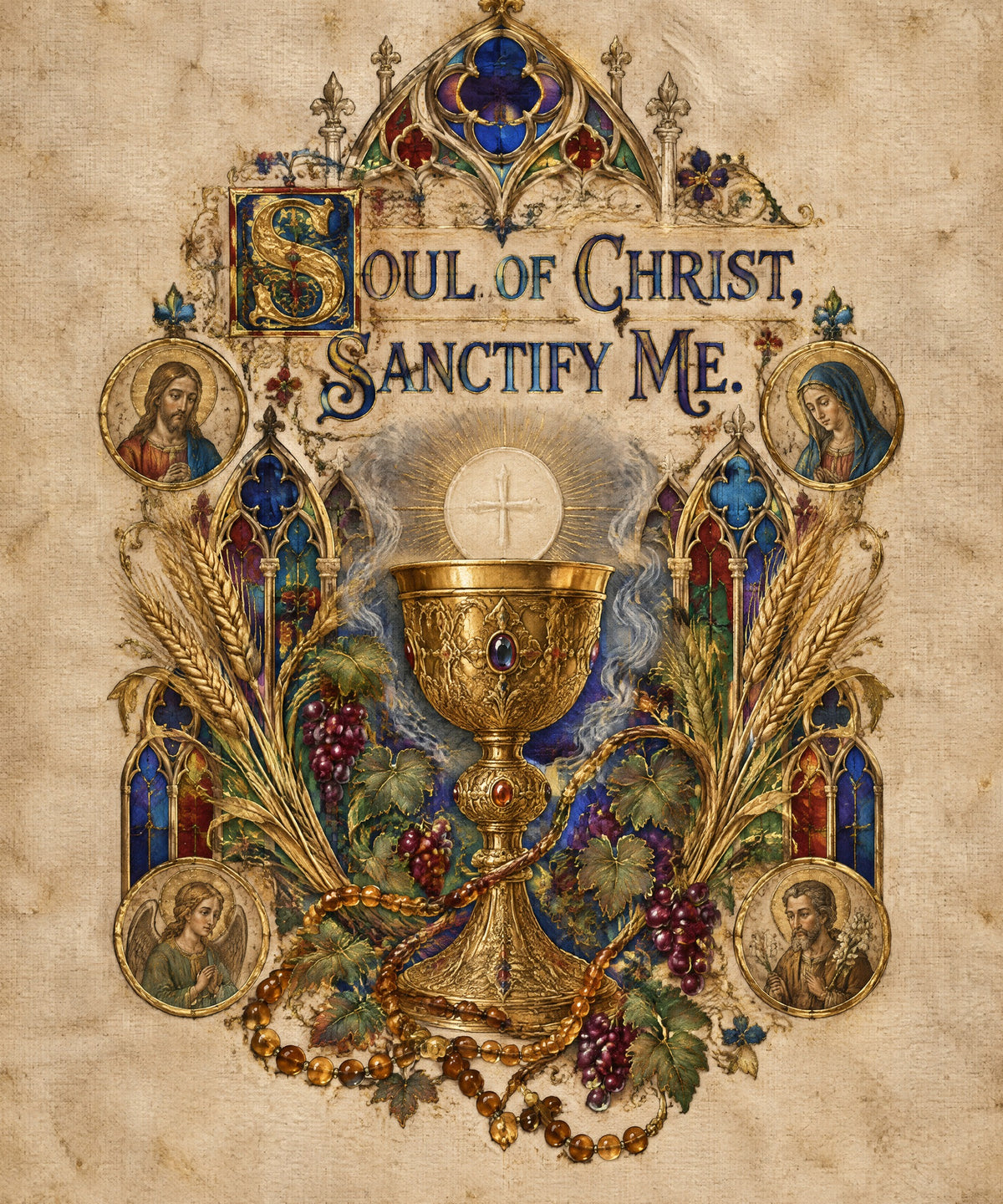 Soul of Christ, Sanctify Me. blanket, full design