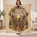 Soul of Christ, Sanctify Me. blanket, held open