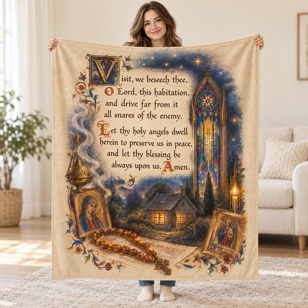 Visit, We Beseech Thee, O Lord, This Habitation blanket, held open