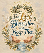 The Lord Bless Thee and Keep Thee. blanket, full design