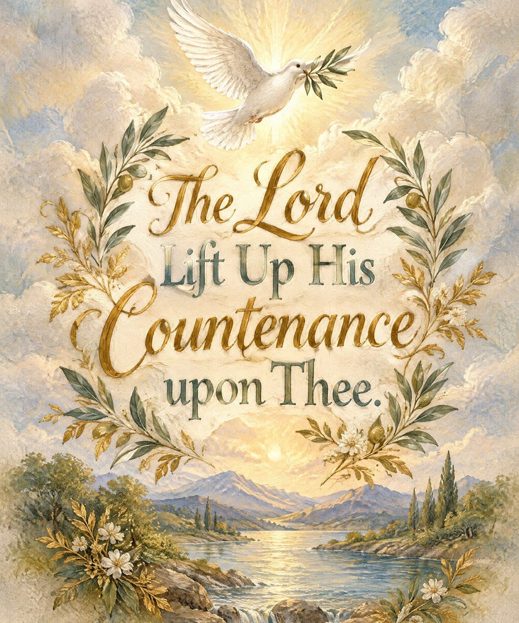 The Lord Lift Up His Countenance upon Thee. blanket, full design