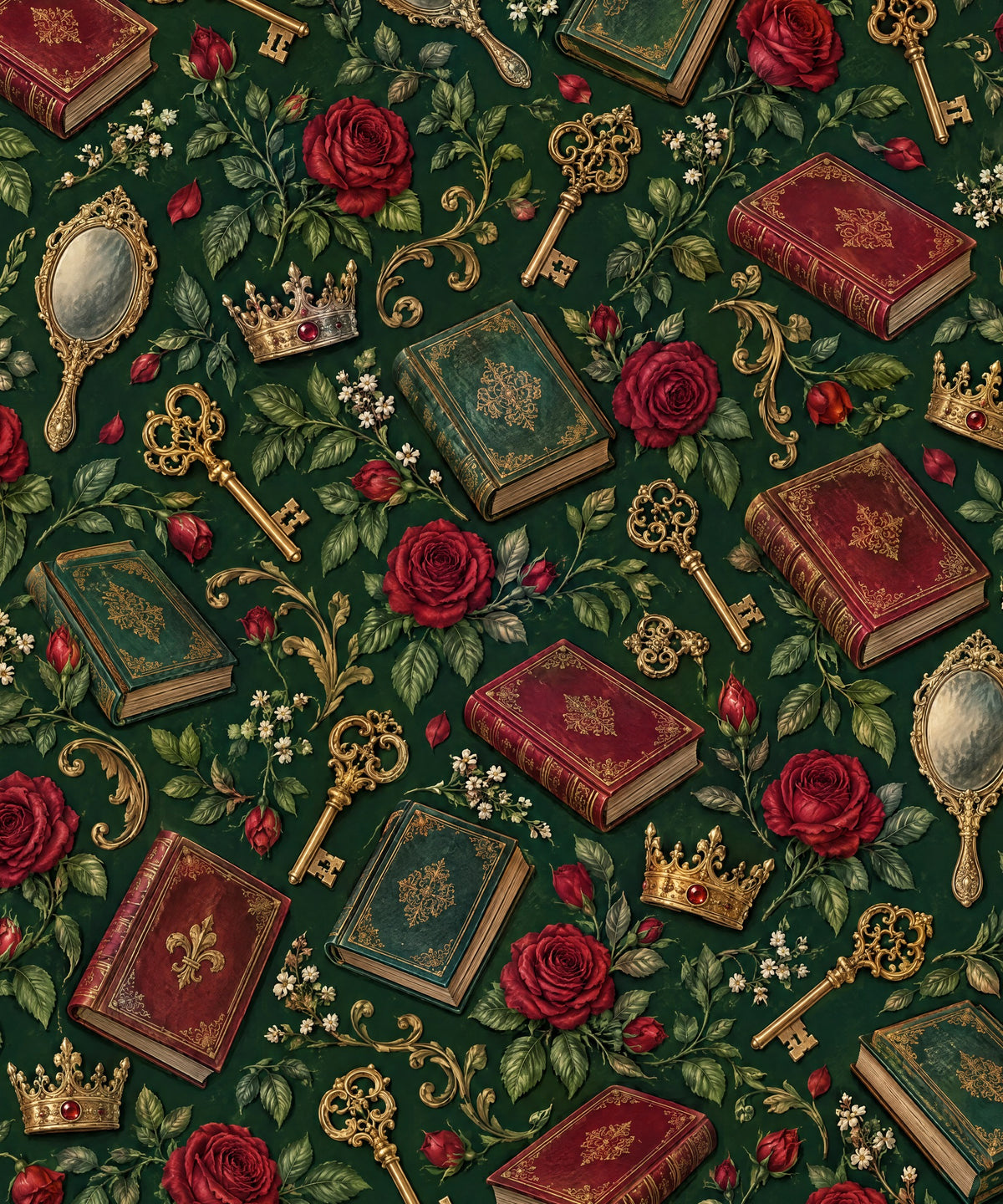 Enchanted Keys and Roses blanket, full design