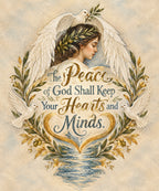 The Peace of God Shall Keep Your Hearts and Minds. blanket, full design