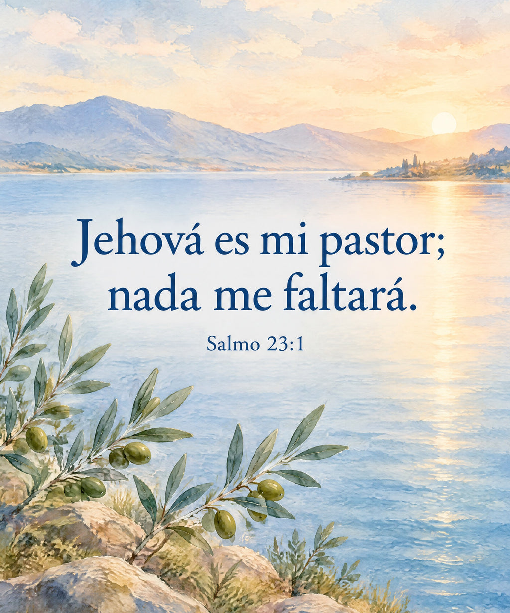 Jehová es mi pastor;
nada me faltará. blanket, full design