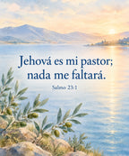 Jehová es mi pastor;
nada me faltará. blanket, full design
