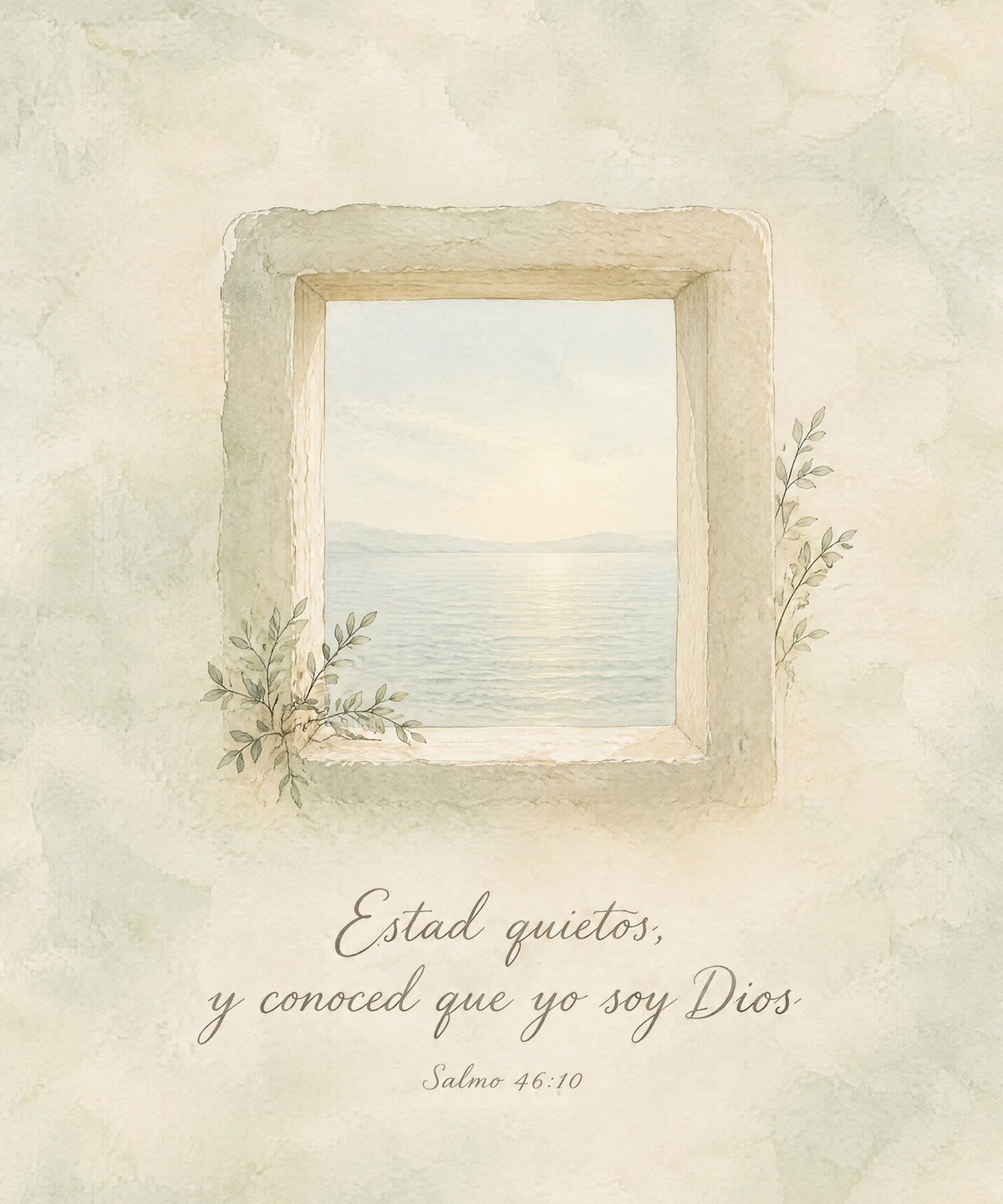 Estad quietos,
y conoced que yo soy Dios blanket, full design