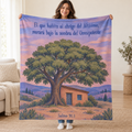 El que habita al abrigo del Altísimo,
morará bajo la sombra del Omnipotente blanket, held open