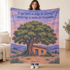 El que habita al abrigo del Altísimo,
morará bajo la sombra del Omnipotente blanket, held open