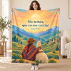 No temas,
que yo soy contigo blanket, held open