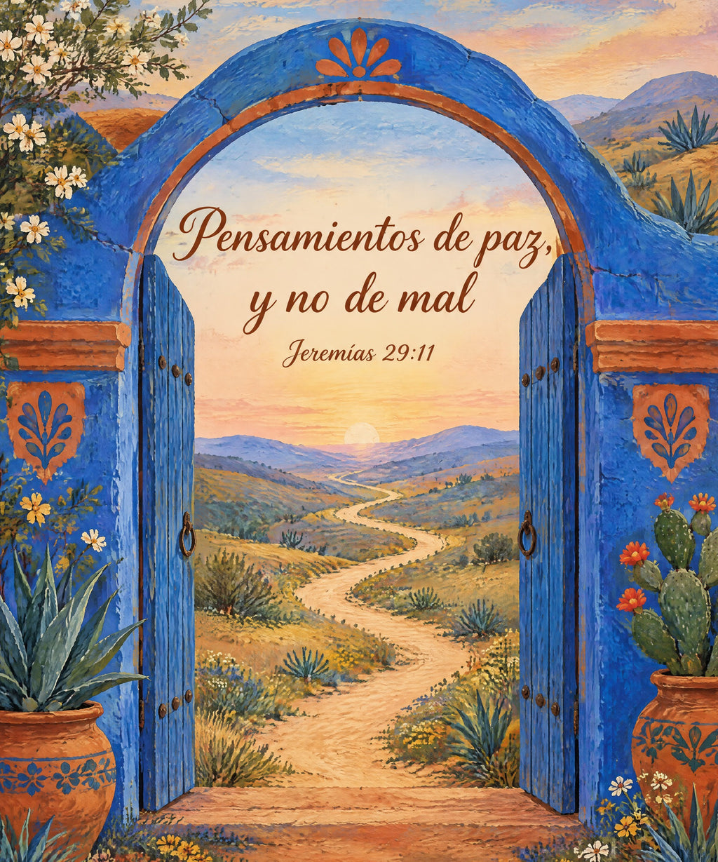 Pensamientos de paz,
y no de mal blanket, full design