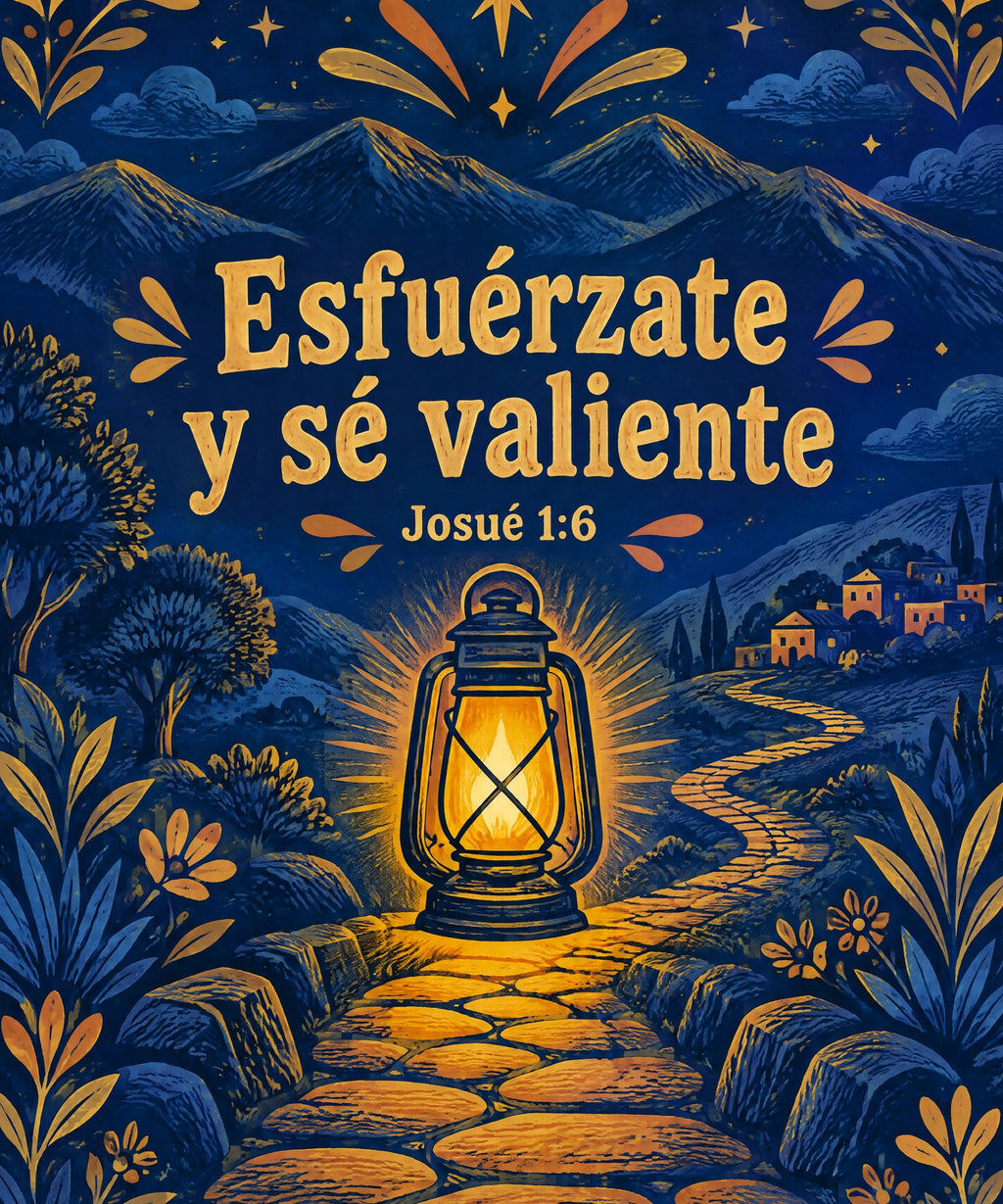Esfuérzate
y sé valiente blanket, full design