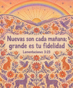 Nuevas son cada mañana;
grande es tu fidelidad blanket, full design