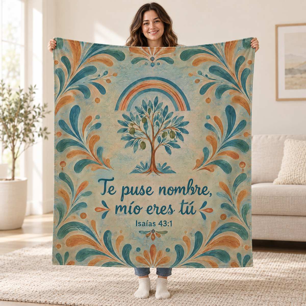 Te puse nombre,
mío eres tú blanket, held open