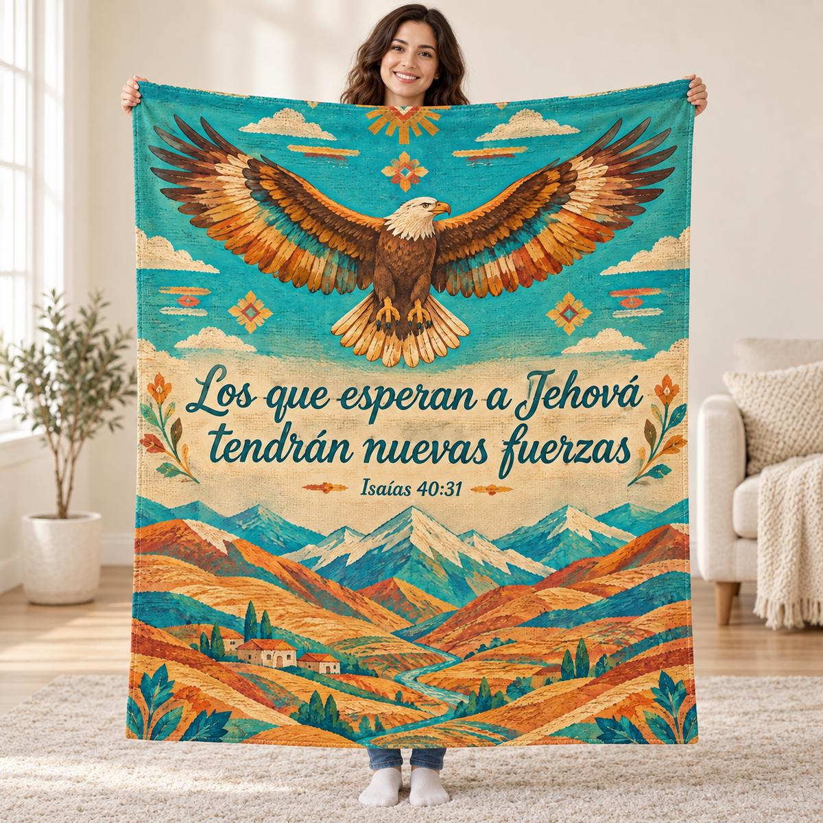 Los que esperan a Jehová
tendrán nuevas fuerzas blanket, held open