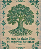 No nos ha dado Dios
el espíritu de temor blanket, full design