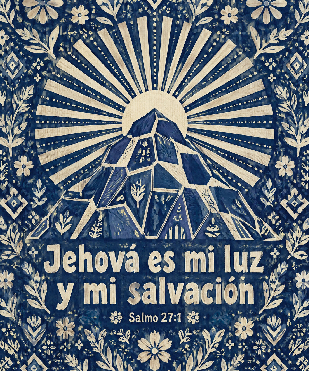Jehová es mi luz
y mi salvación blanket, full design