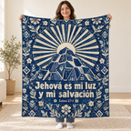 Jehová es mi luz
y mi salvación blanket, held open