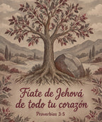 Fíate de Jehová
de todo tu corazón blanket, full design