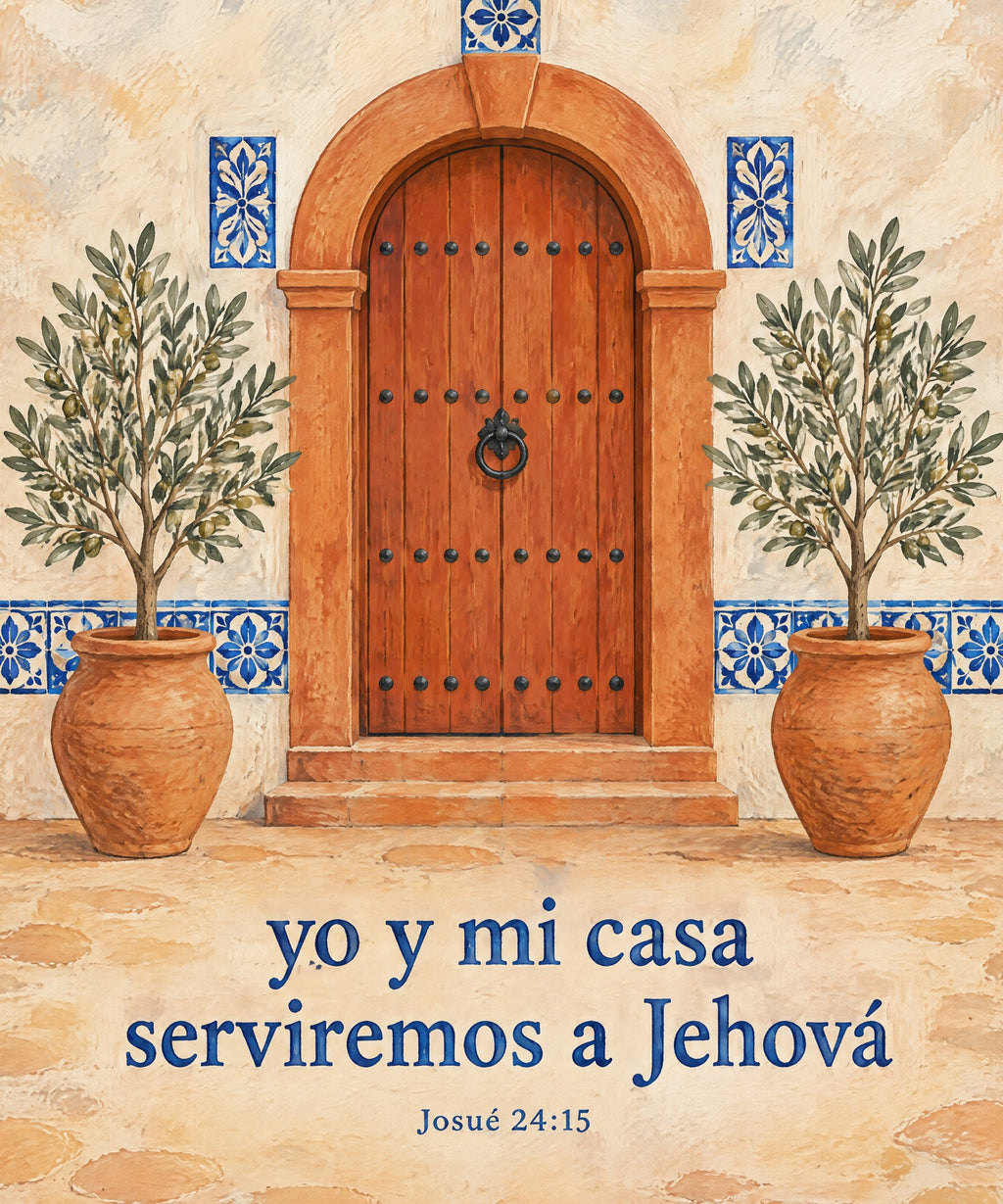 yo y mi casa
serviremos a Jehová blanket, full design