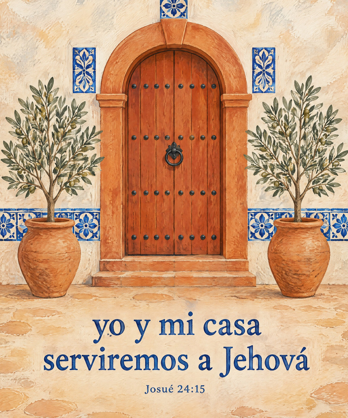 yo y mi casa
serviremos a Jehová blanket, full design