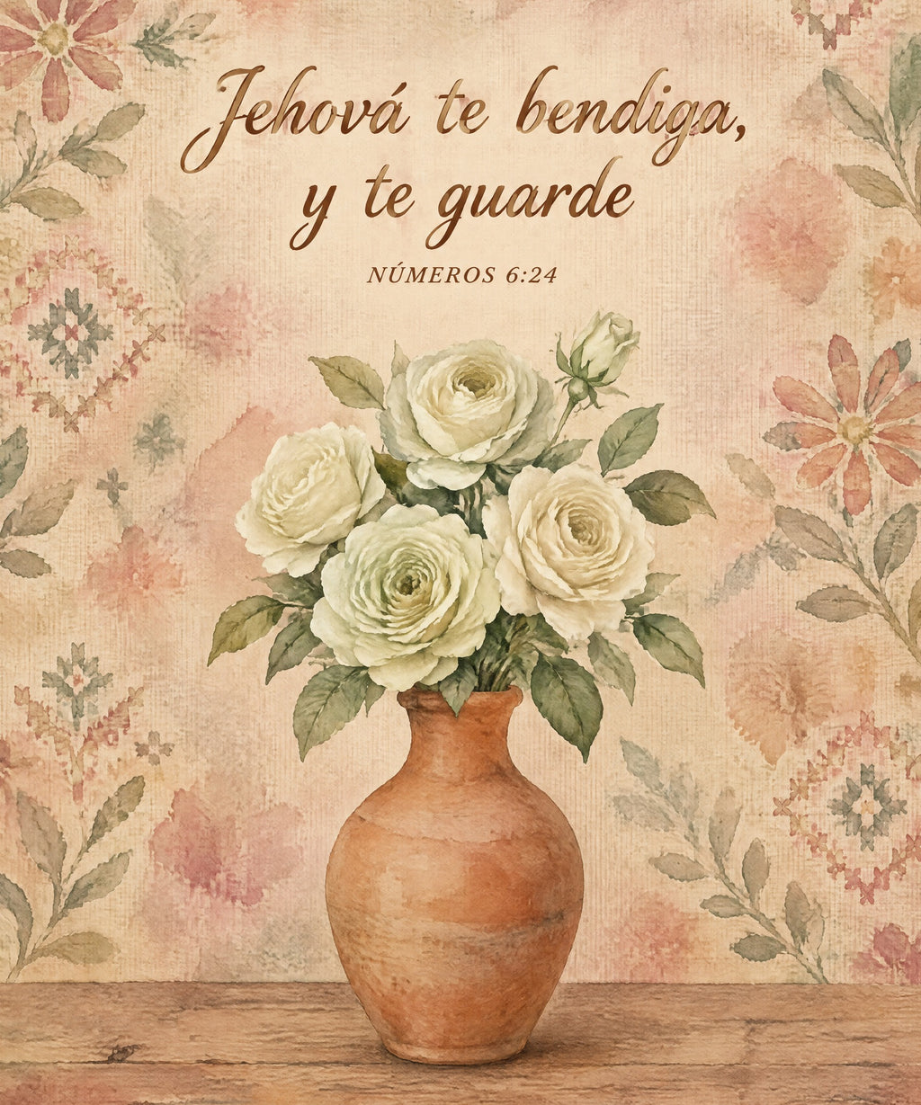 Jehová te bendiga,
y te guarde blanket, full design