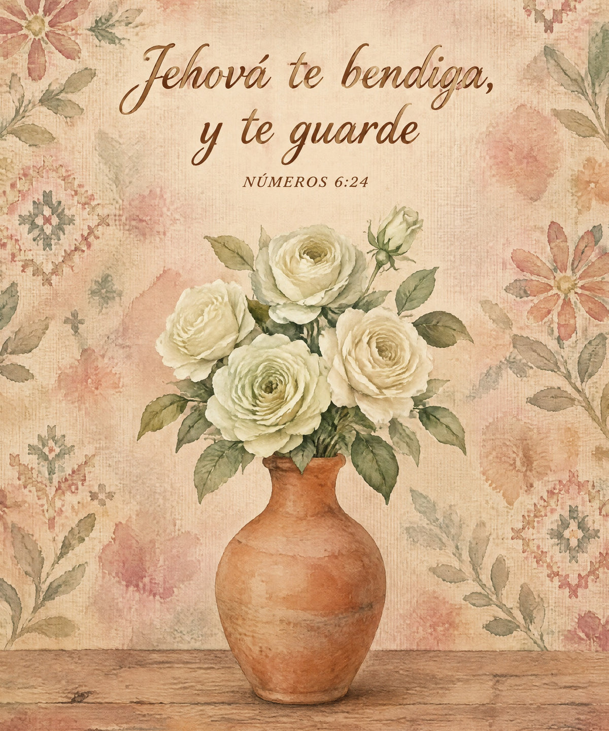 Jehová te bendiga,
y te guarde blanket, full design