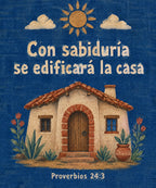 Con sabiduría
se edificará la casa blanket, full design
