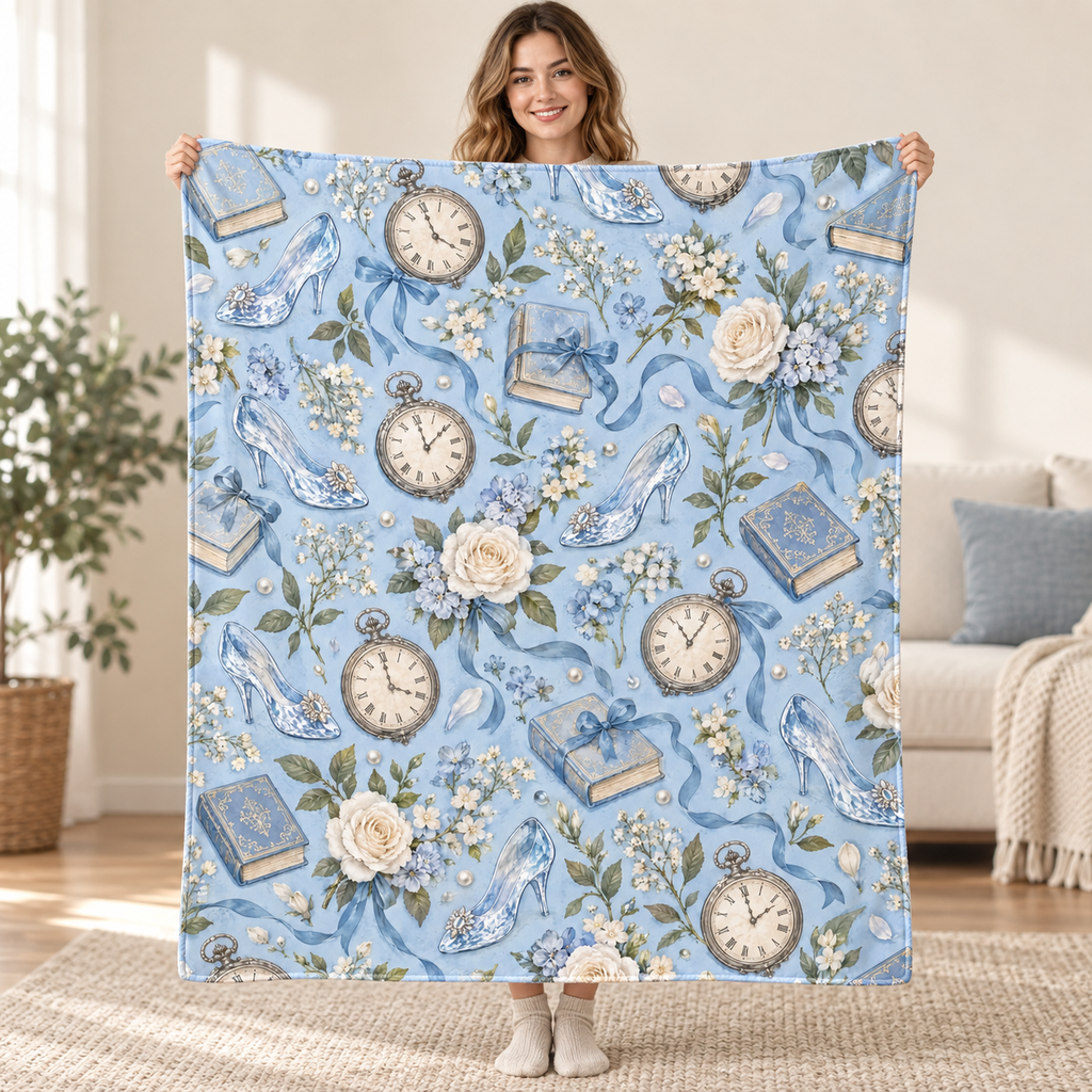 The Glass Slipper Chapter blanket, held open