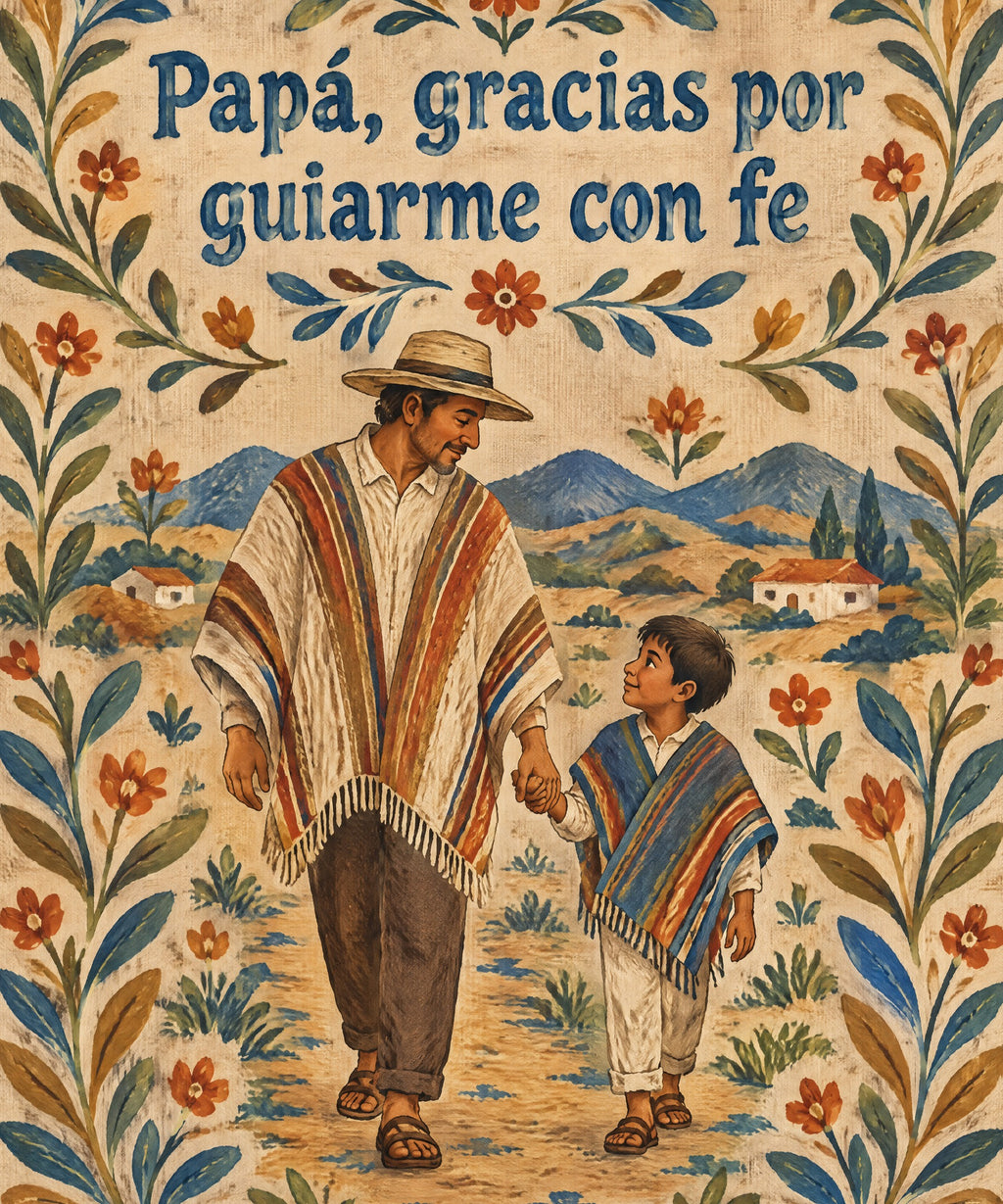 Papá, gracias por
guiarme con fe blanket, full design