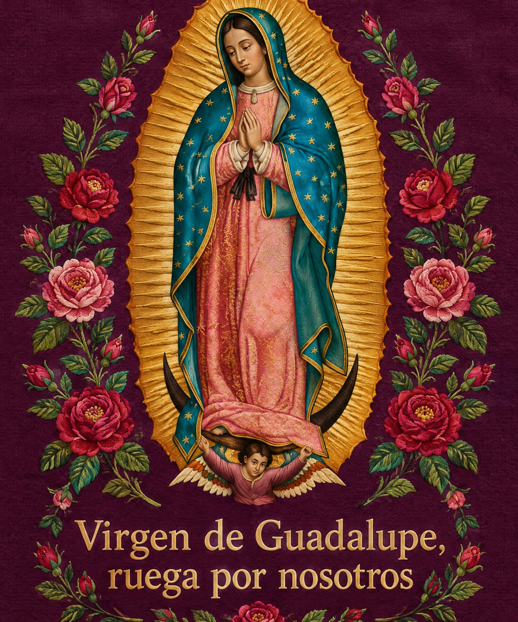 Virgen de Guadalupe,
ruega por nosotros blanket, full design