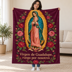 Virgen de Guadalupe,
ruega por nosotros blanket, held open