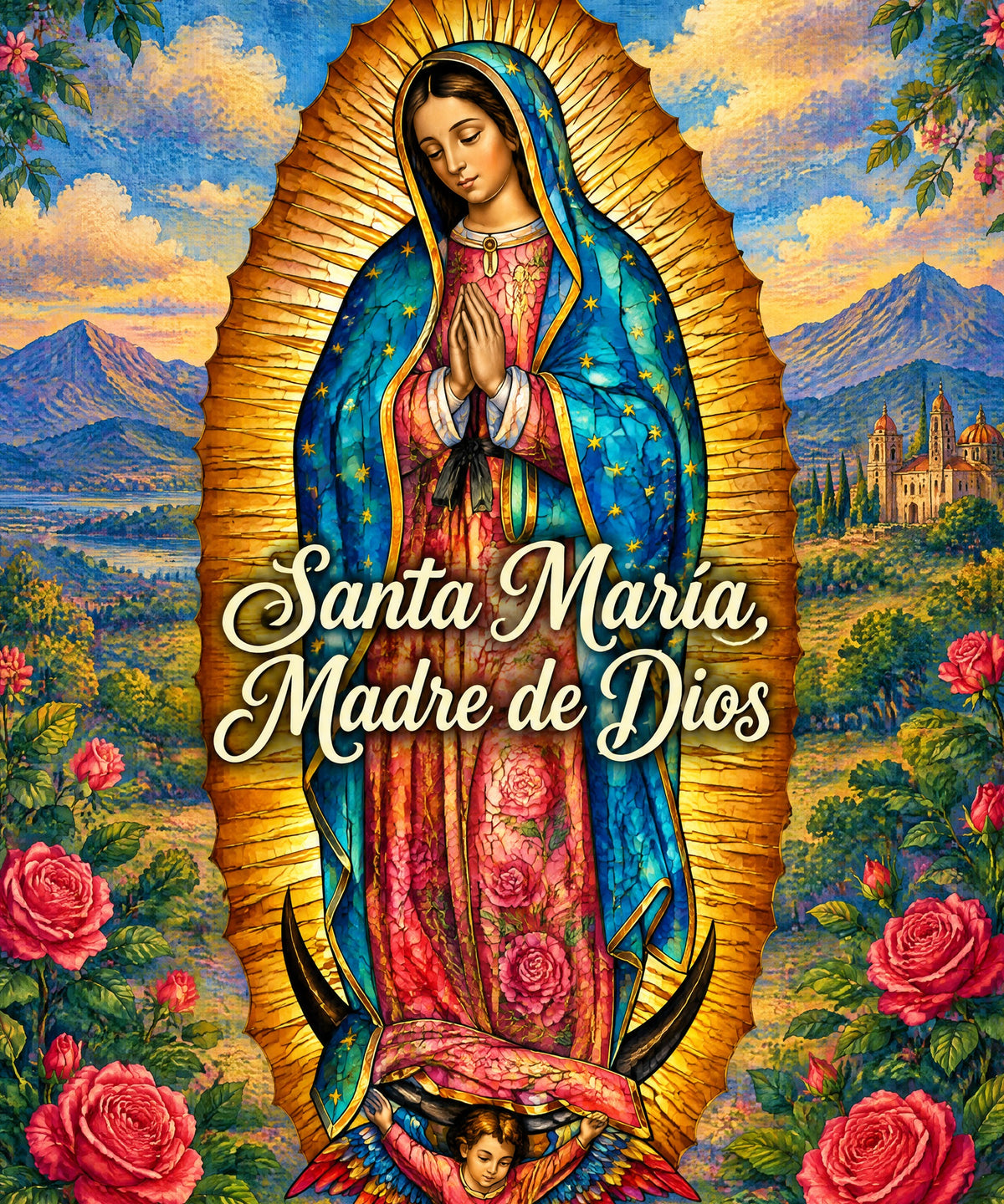 Santa María,
Madre de Dios blanket, full design