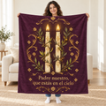 Padre nuestro,
que estás en el cielo blanket, held open