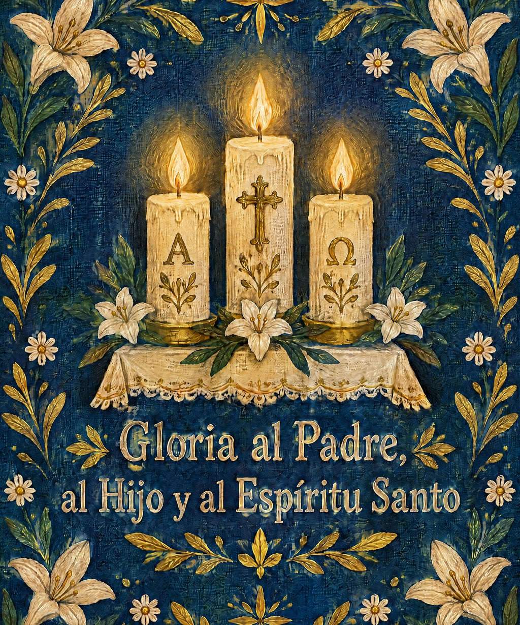 Gloria al Padre,
al Hijo y al Espíritu Santo blanket, full design