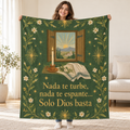 Nada te turbe,
nada te espante…
Solo Dios basta blanket, held open