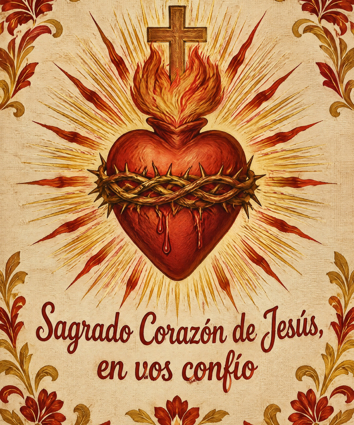 Sagrado Corazón de Jesús,
en vos confío blanket, full design