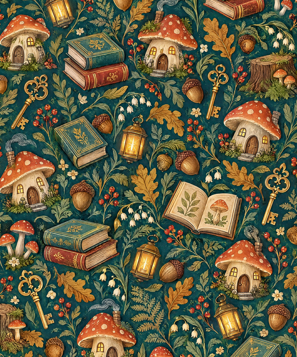 Woodland Story Keys blanket, full design