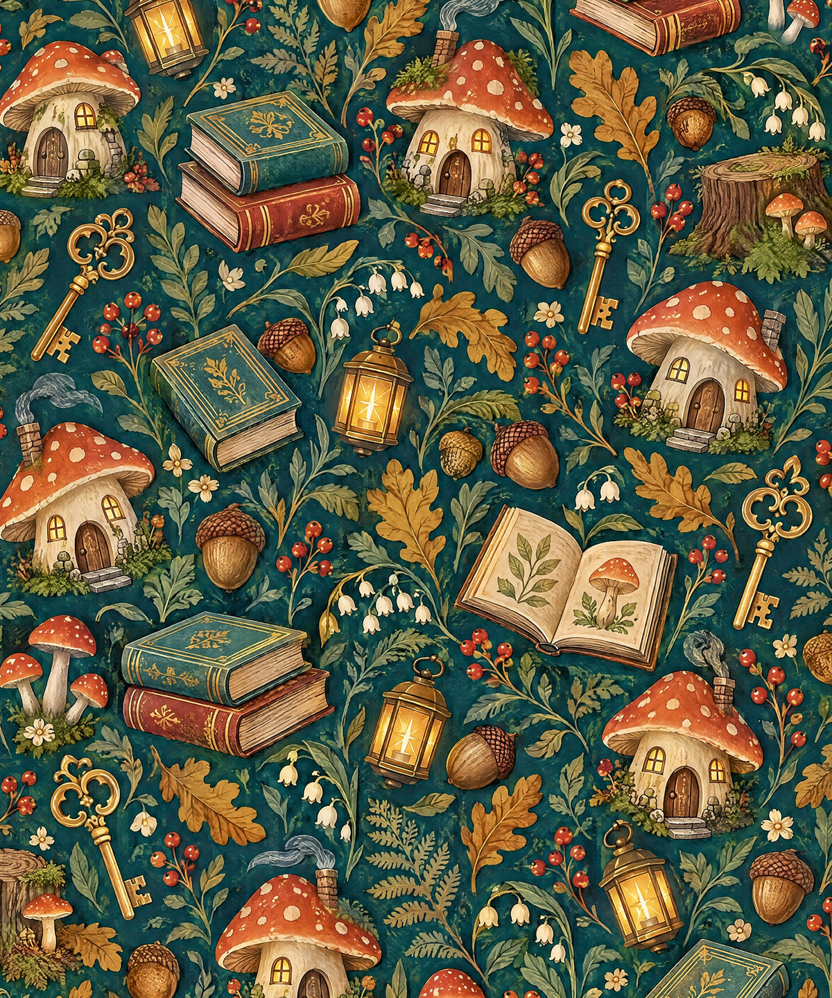 Woodland Story Keys blanket, full design