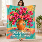Dios es bueno
todo el tiempo blanket, held open