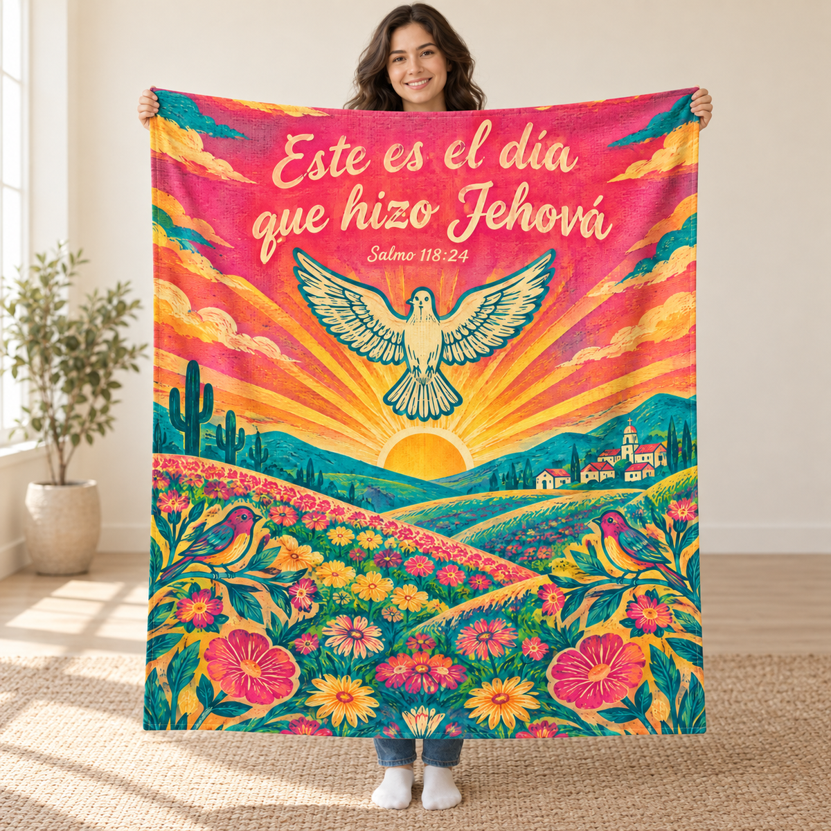 Este es el día
que hizo Jehová blanket, held open