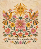 Bendecida y agradecida blanket, full design