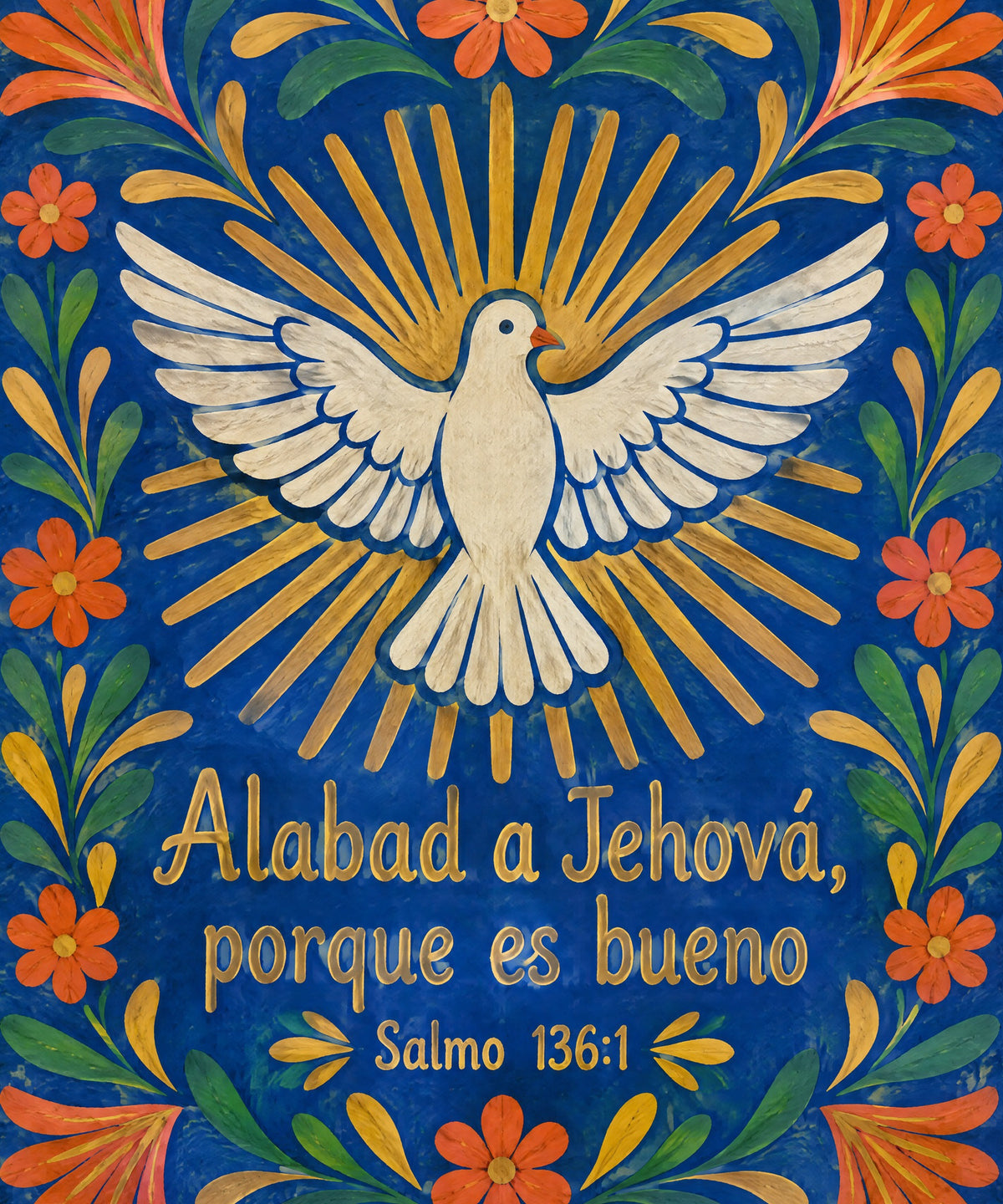 Alabad a Jehová,
porque es bueno blanket, full design