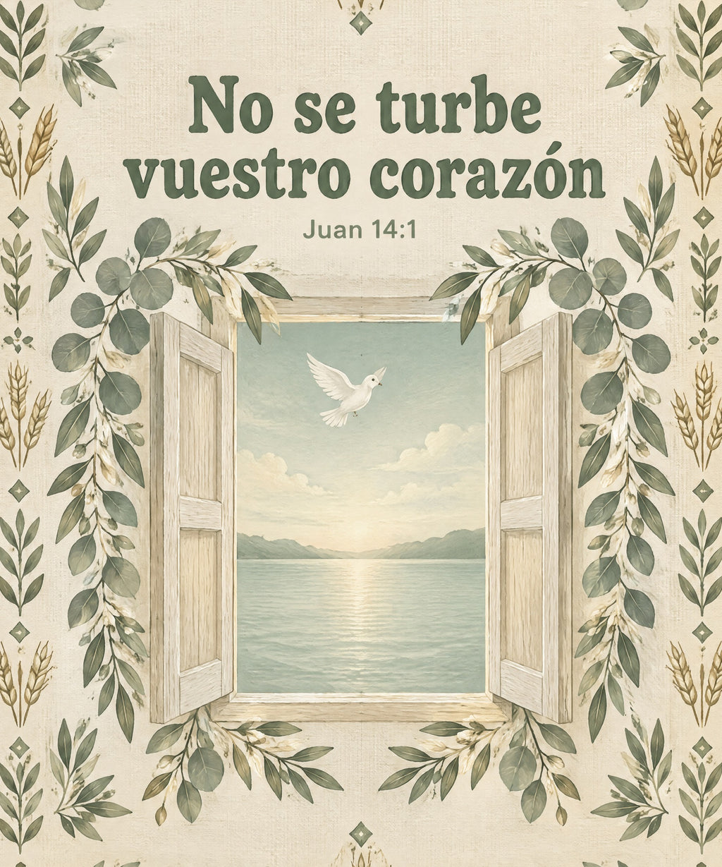 No se turbe
vuestro corazón blanket, full design