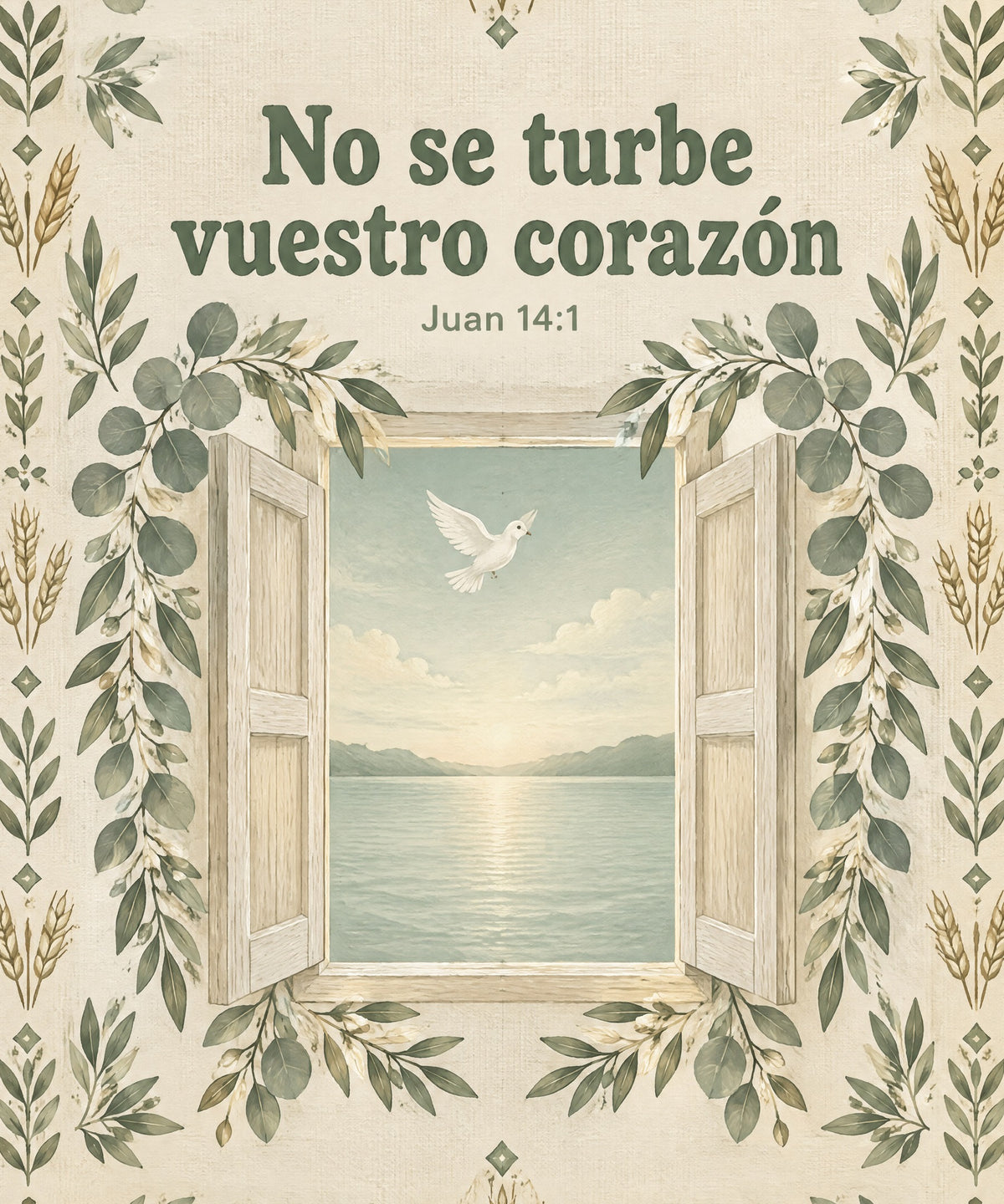 No se turbe
vuestro corazón blanket, full design