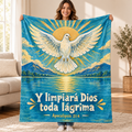 Y limpiará Dios
toda lágrima blanket, held open